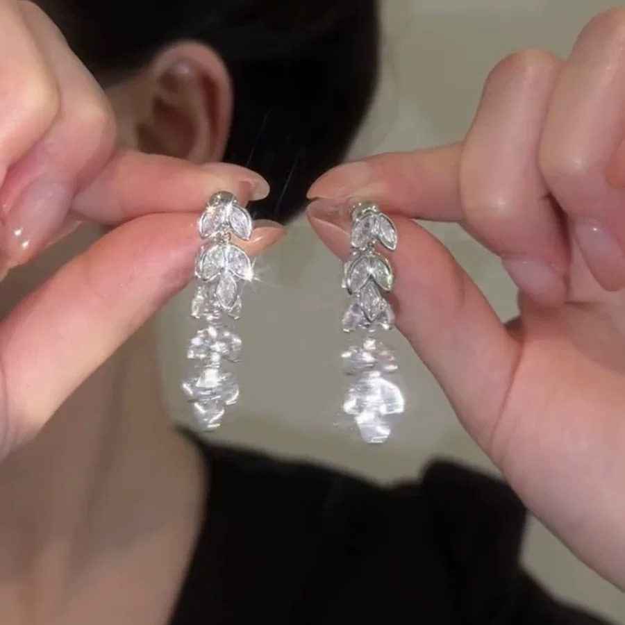 铜合金耳饰 麦穗流苏耳环设计感一款两戴高级感轻奢耳饰E2448