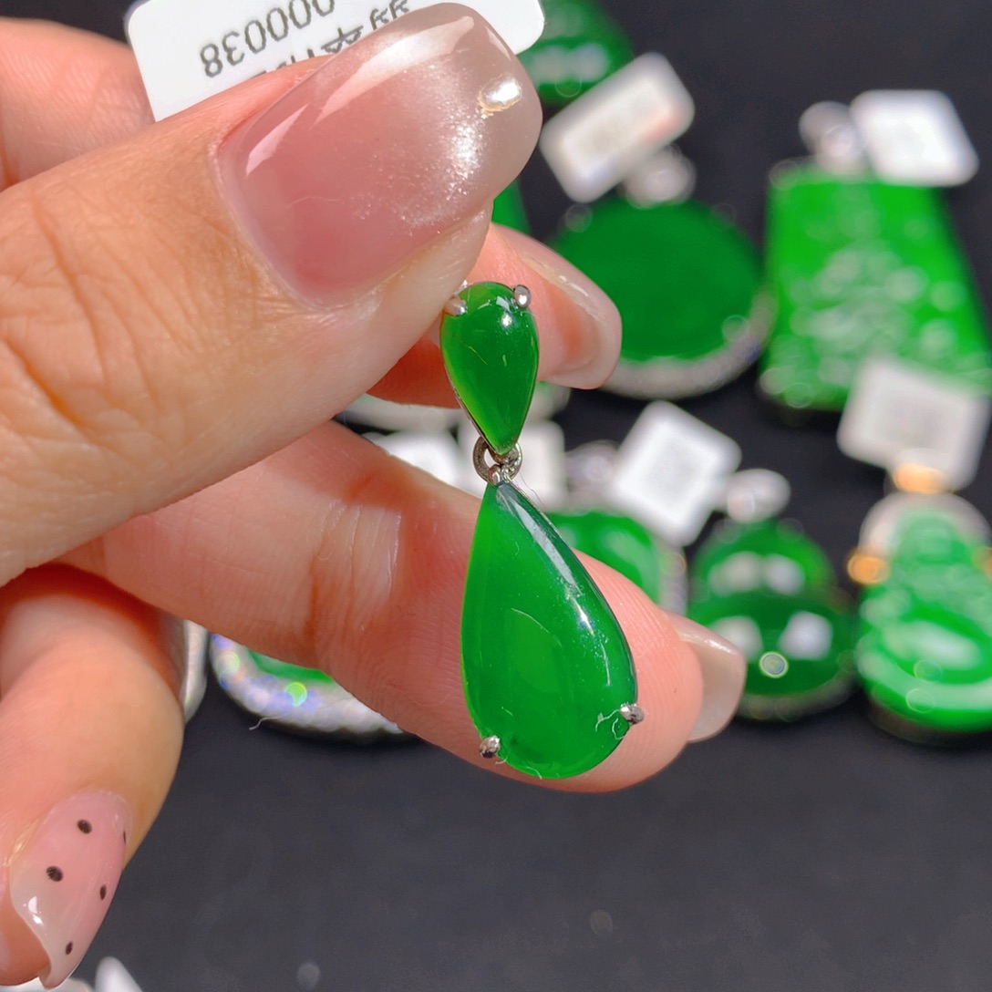 翡翠颈饰银S925镶嵌1111111111