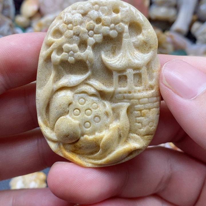 硅化珊瑚（珊瑚玉）颈饰未镶嵌