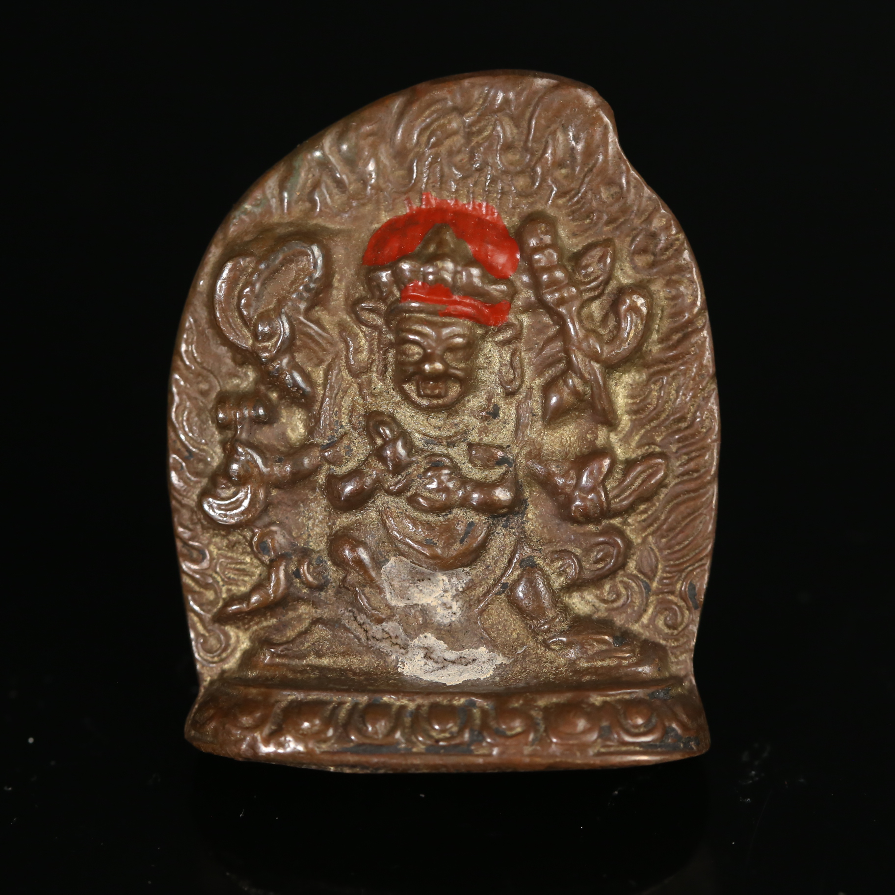 十九世纪铜金刚手佛牌【文物宝库】ABS2512194005