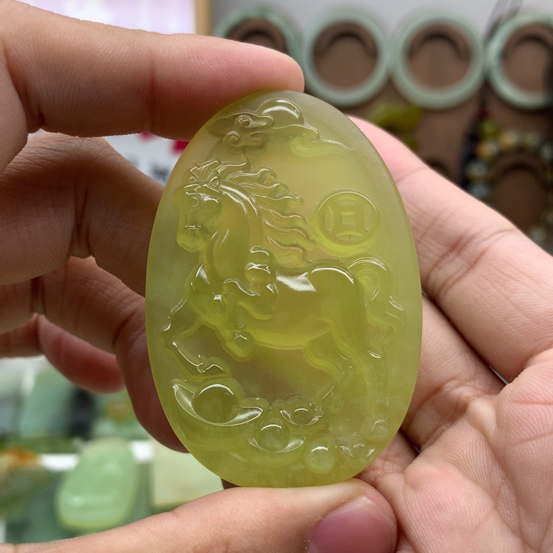 用***3岫玉未镶嵌吊坠(不含链)