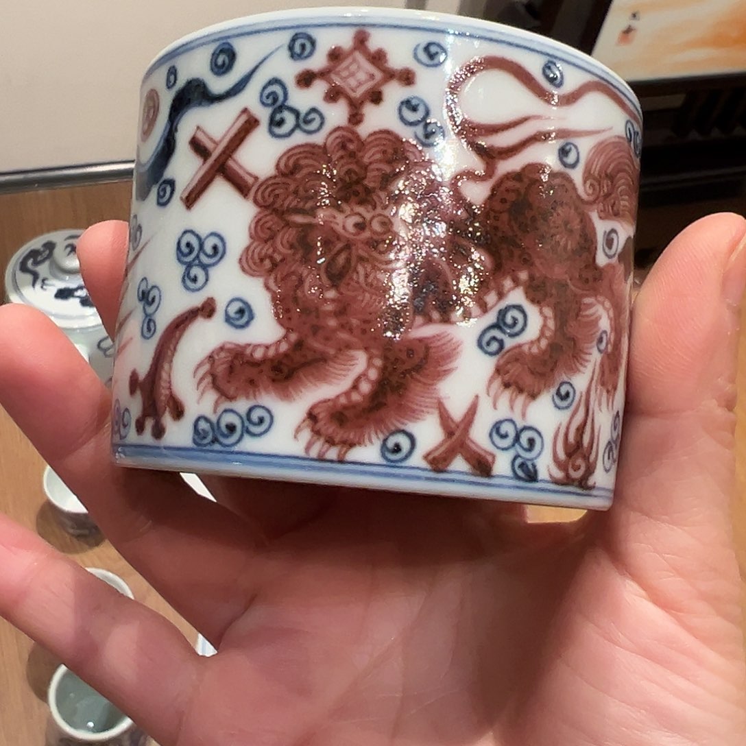 元青拙手原矿青花釉里红