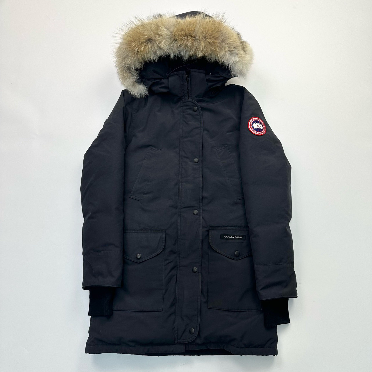 95新 CANADA GOOSE s码/藏蓝色派克羽绒服/00016