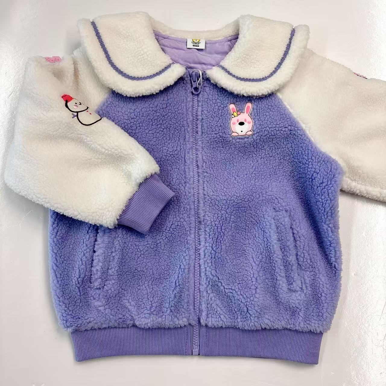 卜吉熊新款女宝童装洋气时尚气质韩版保暖翻领可爱版棉服（029）