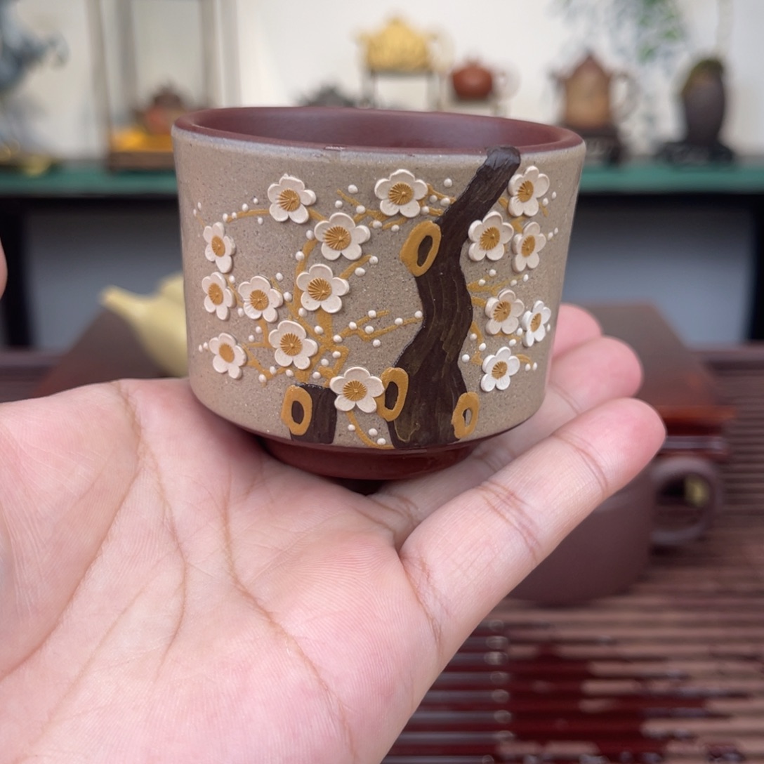 紫砂茶壶梅花品茗杯