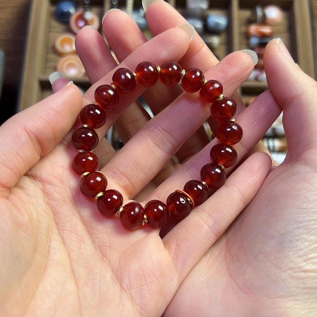 石英石纯铜手串儿