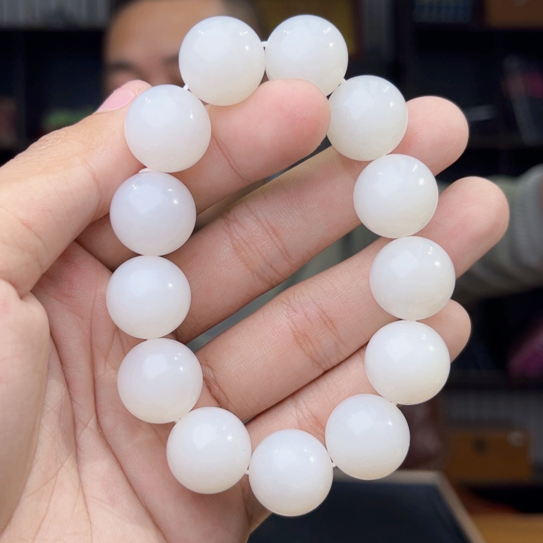 和田玉未镶嵌手串天然和田玉新疆且末米达卡16