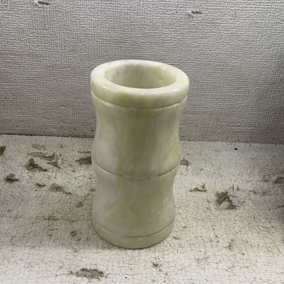 蛇纹石玉珠宝奇石未镶嵌开***买蛇纹石玉方解石玉笔筒