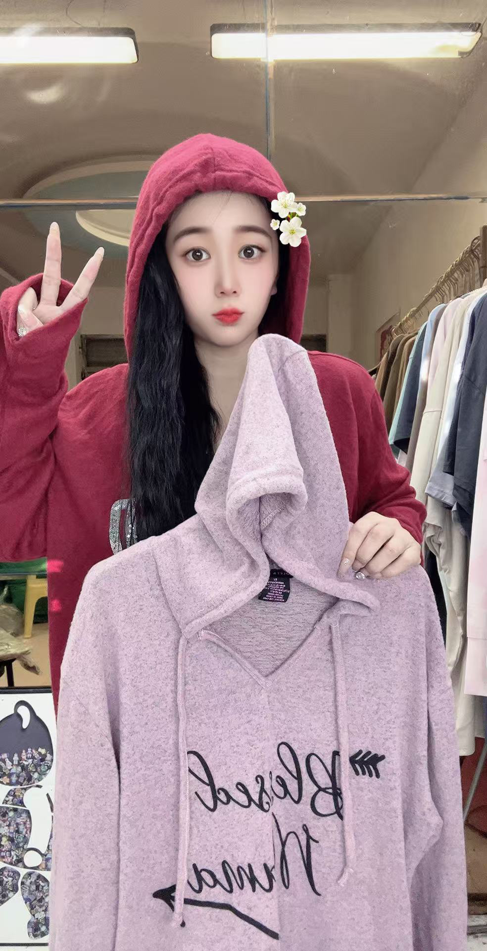 外贸高品质针织帽衫