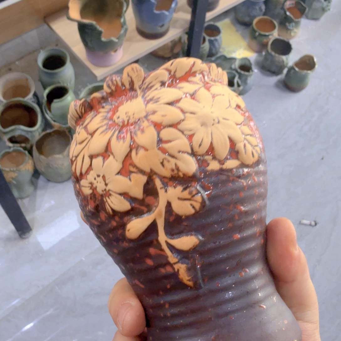 紫砂花盆粗陶哦醋