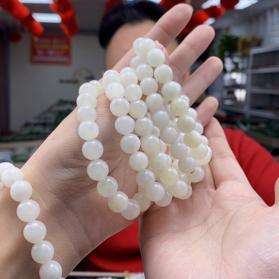 和田玉手串未镶嵌拍一发一 多样性发货