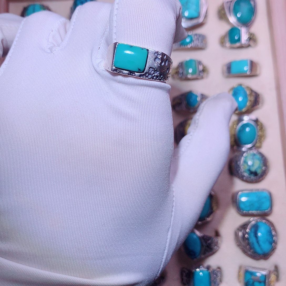 绿松石银S925镶嵌颈饰