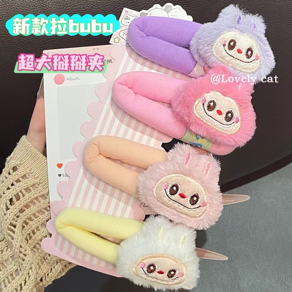 可爱毛绒甜美酒红少女心BB夹卡通百搭ins刘海夹网红发卡 