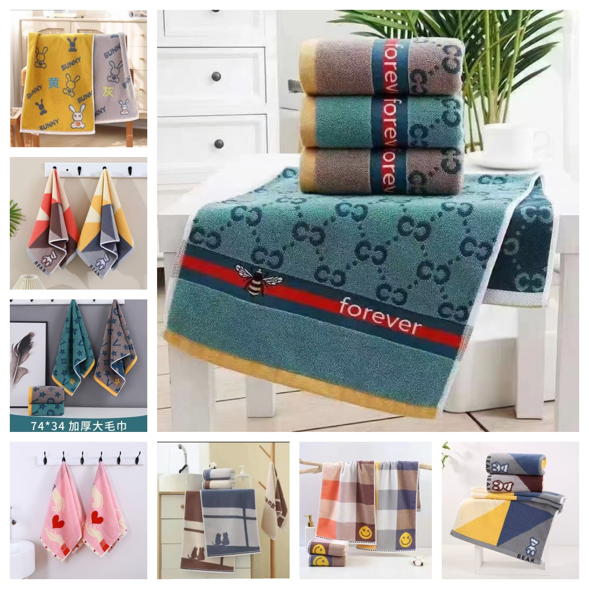 纯棉毛巾批发洗脸用面巾加大加厚款柔软吸水不掉毛一等品男女通用