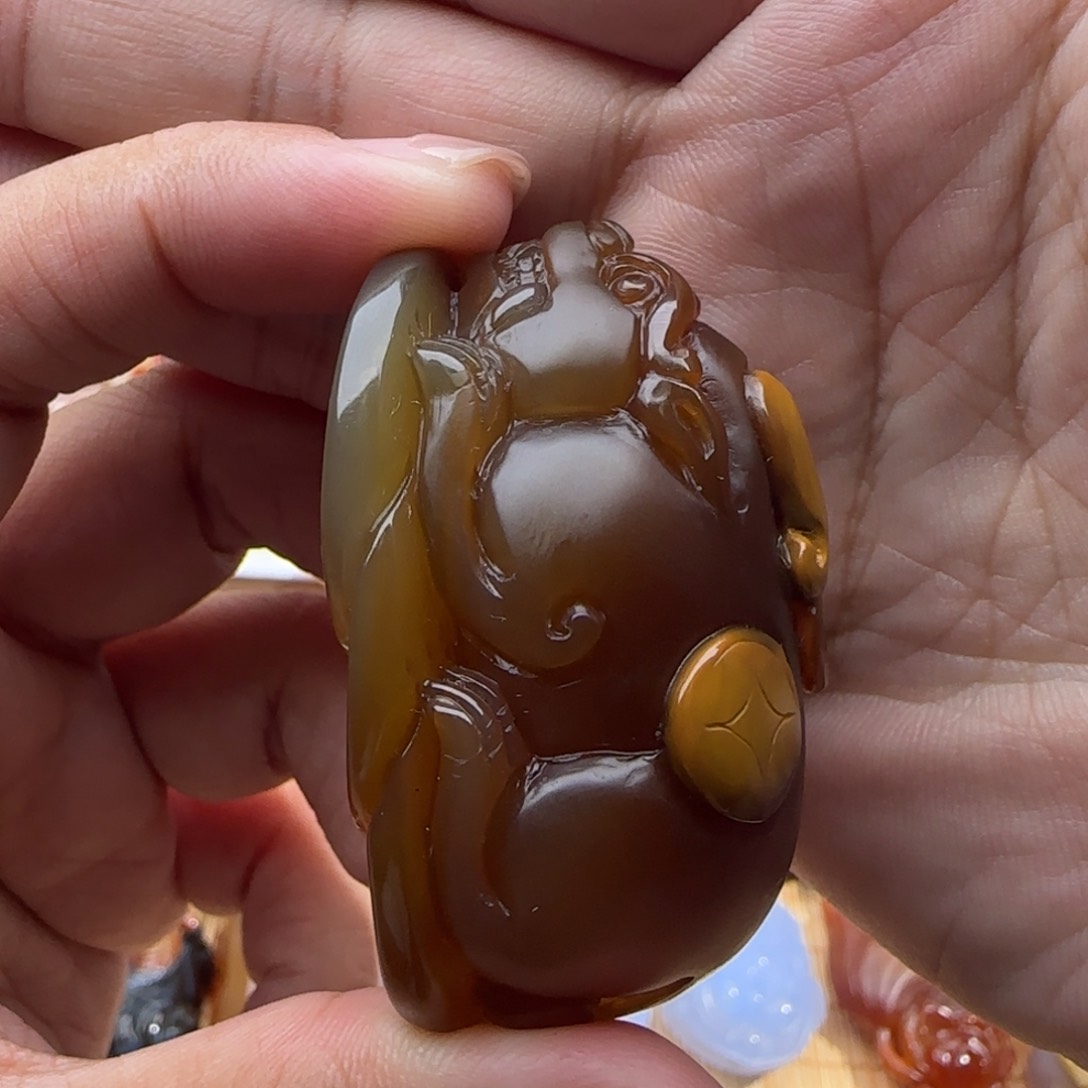 玛瑙/玉髓颈饰未镶嵌恭***财