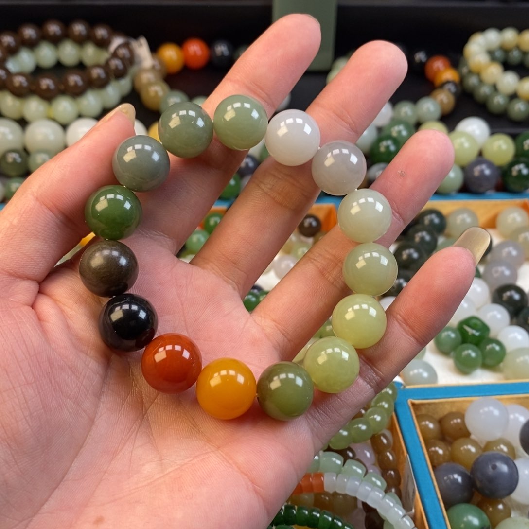 和田玉手串未镶嵌卡14福利多宝