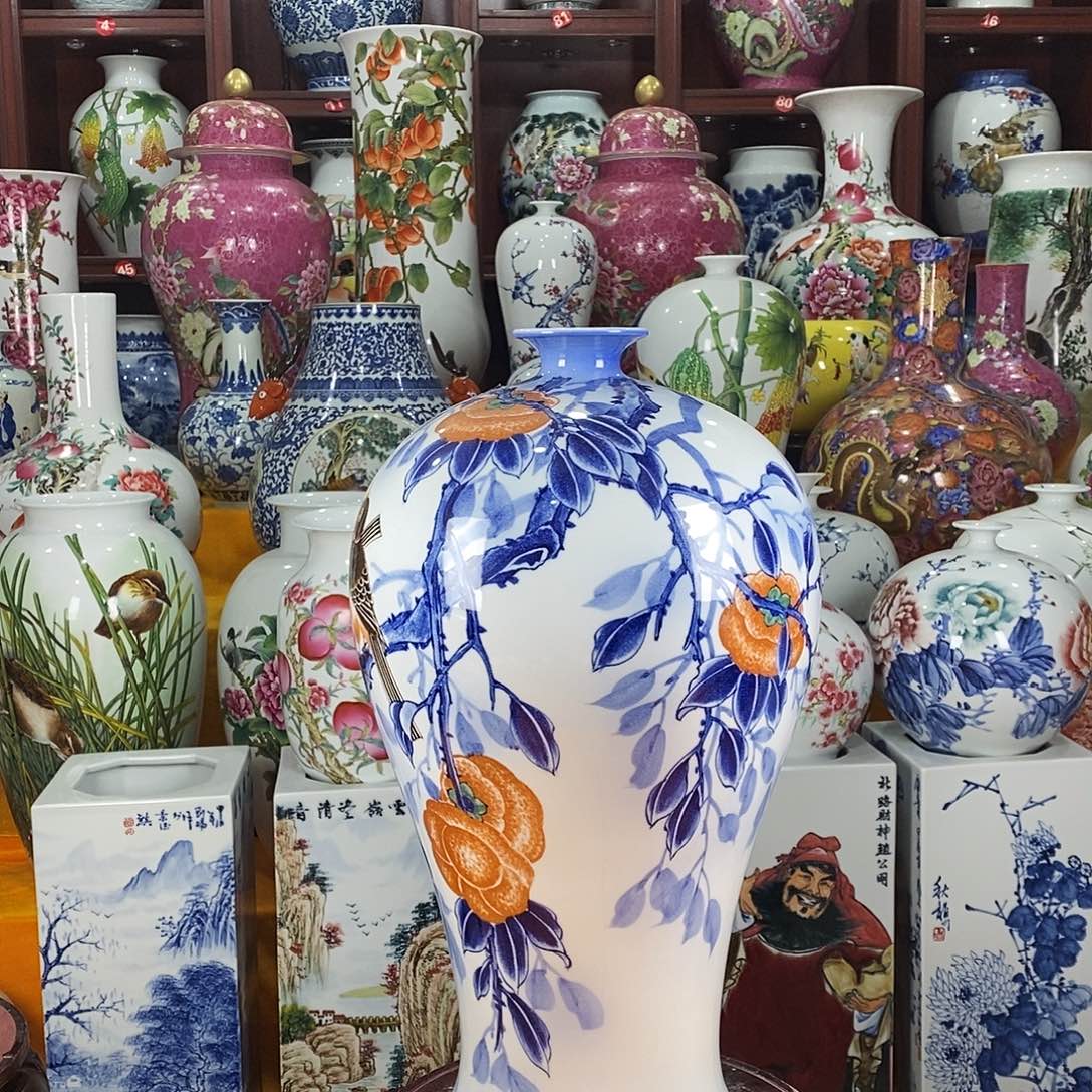 摆件陶景德镇陶瓷梅瓶