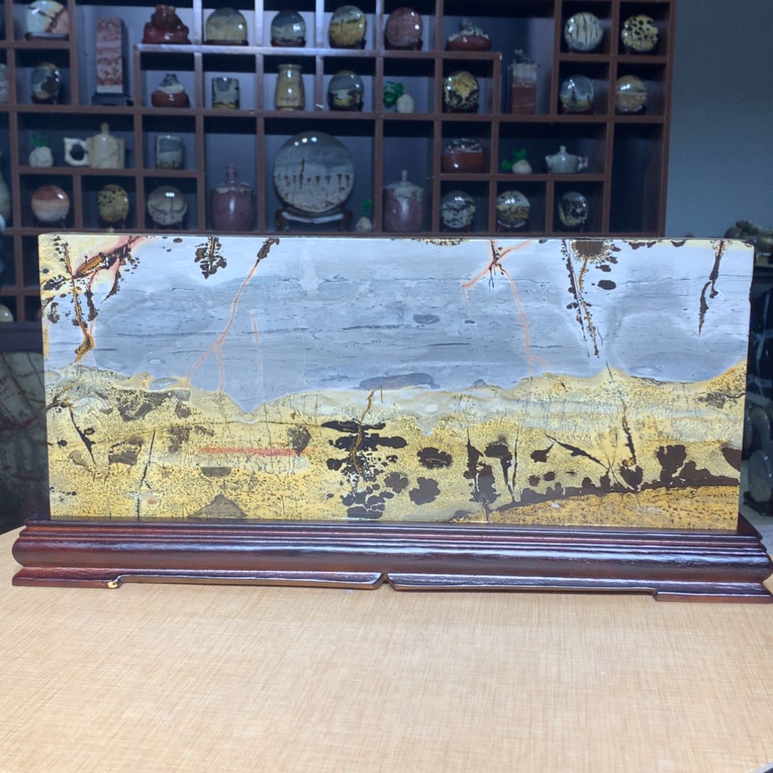 紫砂，广西国画石摆件，收藏观赏