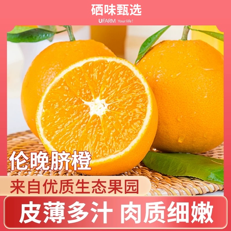 湖北正宗伦晚脐橙3/5/9斤应季水果新鲜细腻爆汁春橙现摘三峡脐橙