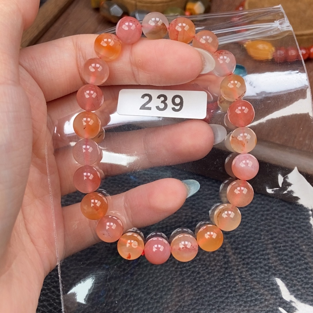 南红玛瑙未镶嵌手链卡8.5