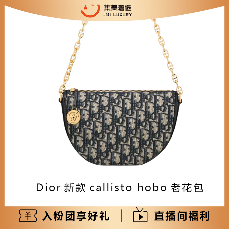 未使用 DIOR/迪奥 Dior新款callisto hobo老花包全新/AM4318