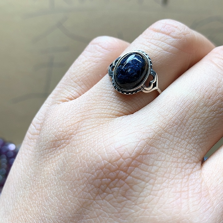 水晶水晶戒指银S925镶嵌