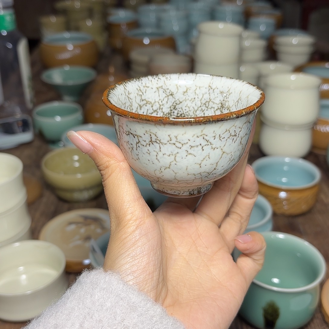龙泉云间青瓷小米茶器