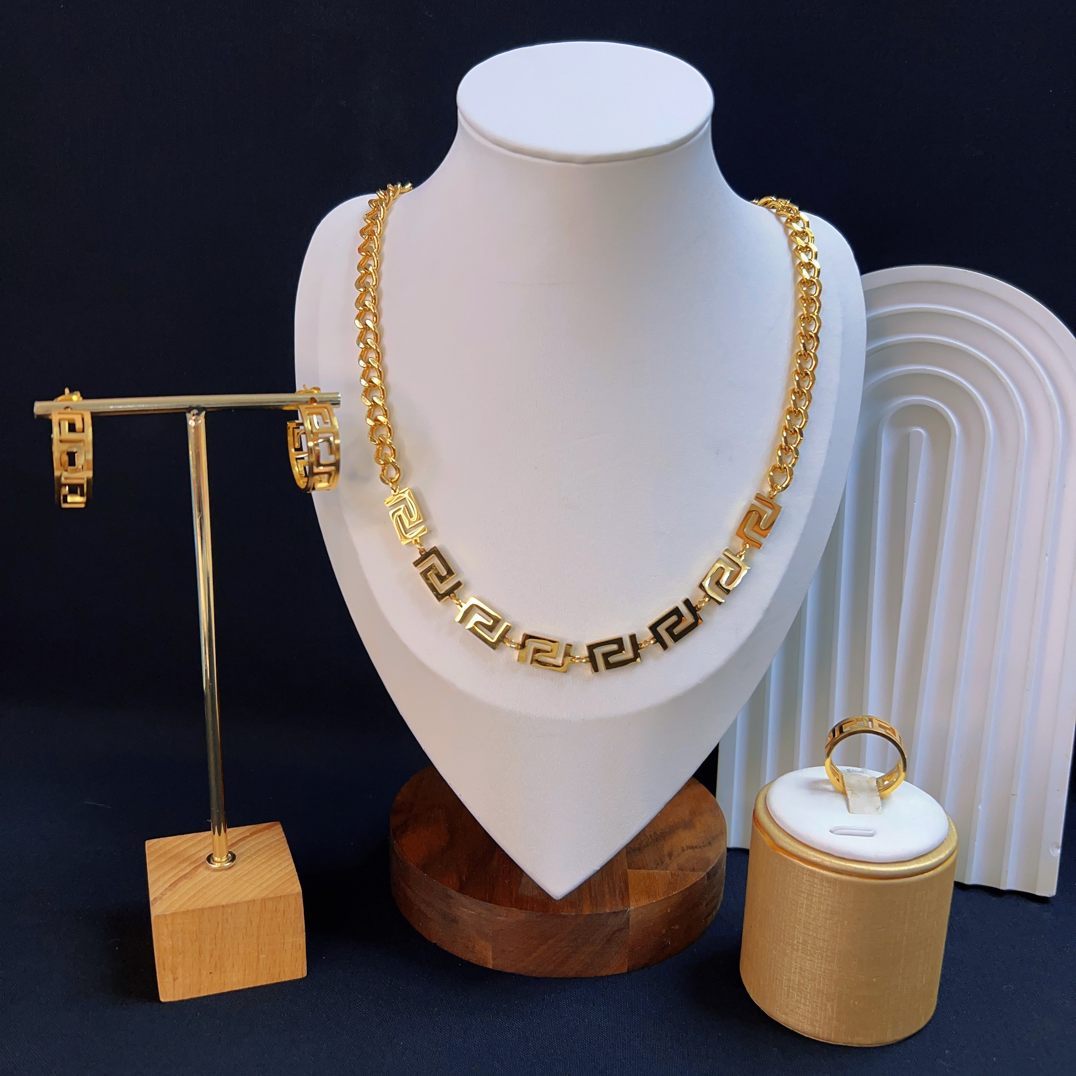 钛钢项链 哈尼西牧时尚百搭三件套#0009424