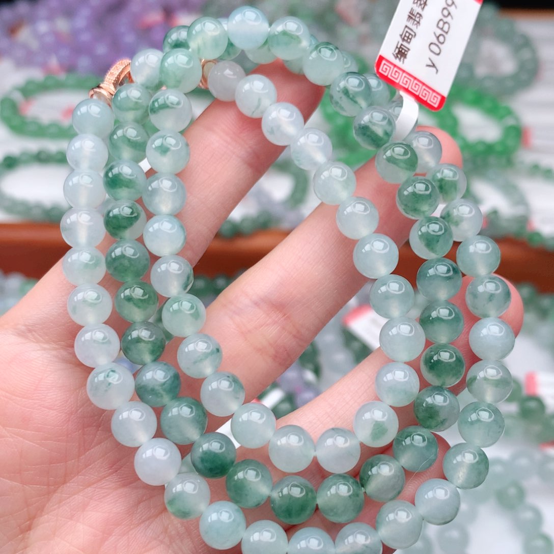 翡翠手链未镶嵌翡翠6.6mm