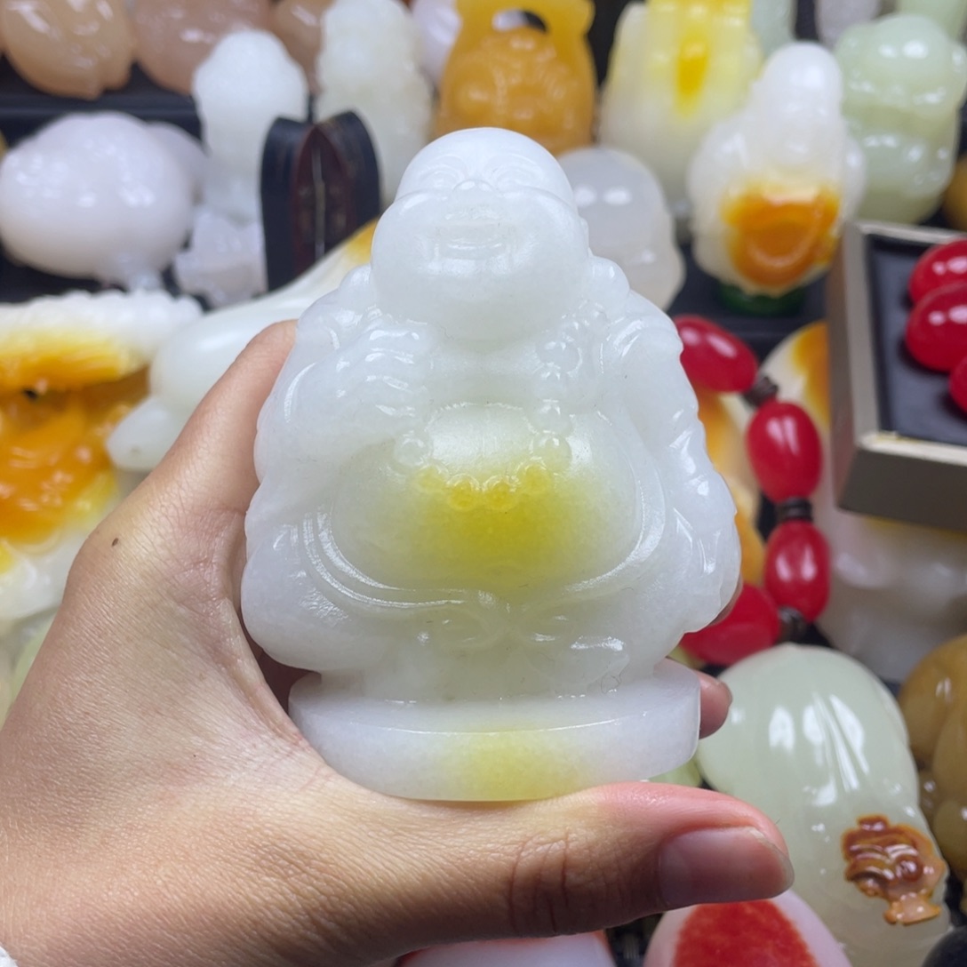 玉石雕刻摆件 佛公
