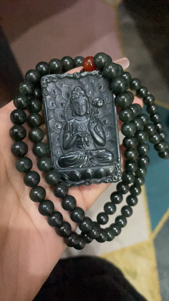 新疆和田玉生肖马大势至挂件