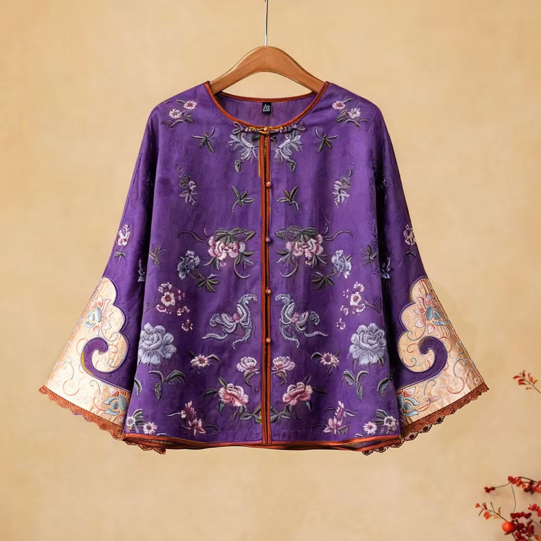 民族风刺绣四色棉服255165