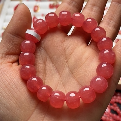 菱锰矿（红纹石）手绳未镶嵌