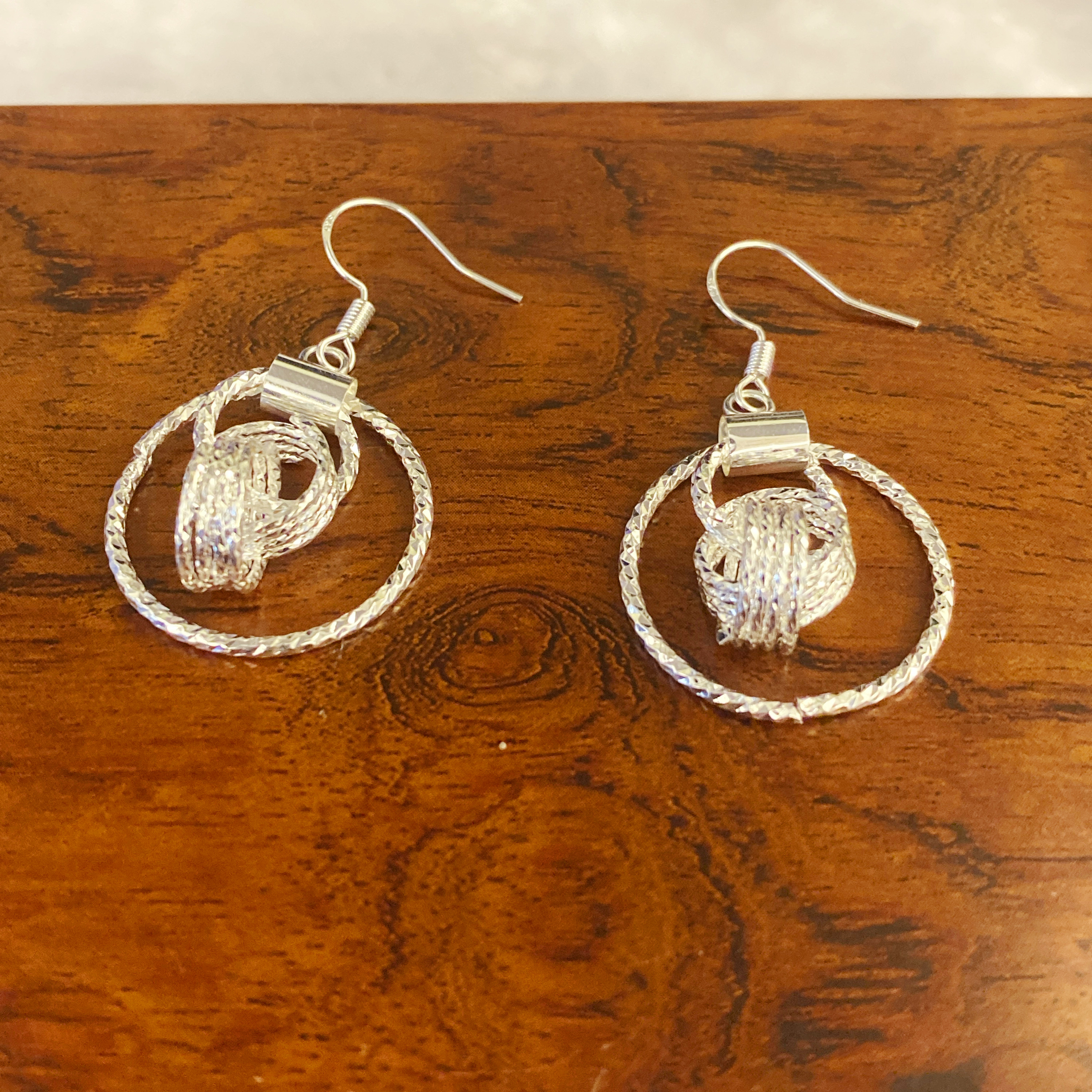  编号14  素款环环相扣耳环 个性耳勾（无礼盒）