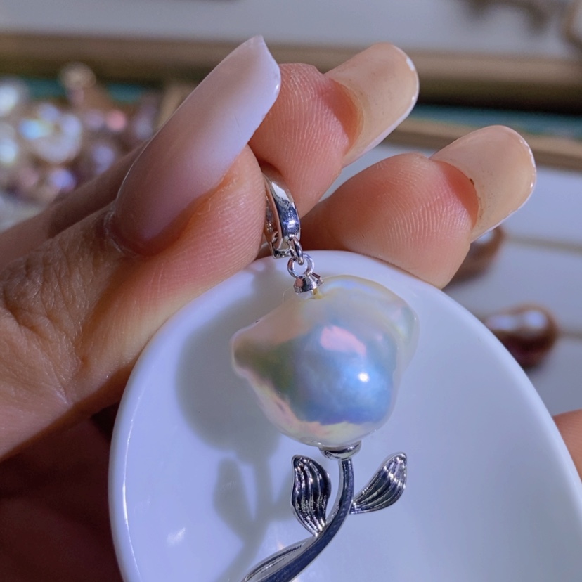 【闪购商品】淡水珍珠天然珍珠（微瑕）合金