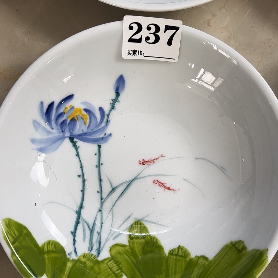 瓷片景德镇陶瓷手工手绘制作