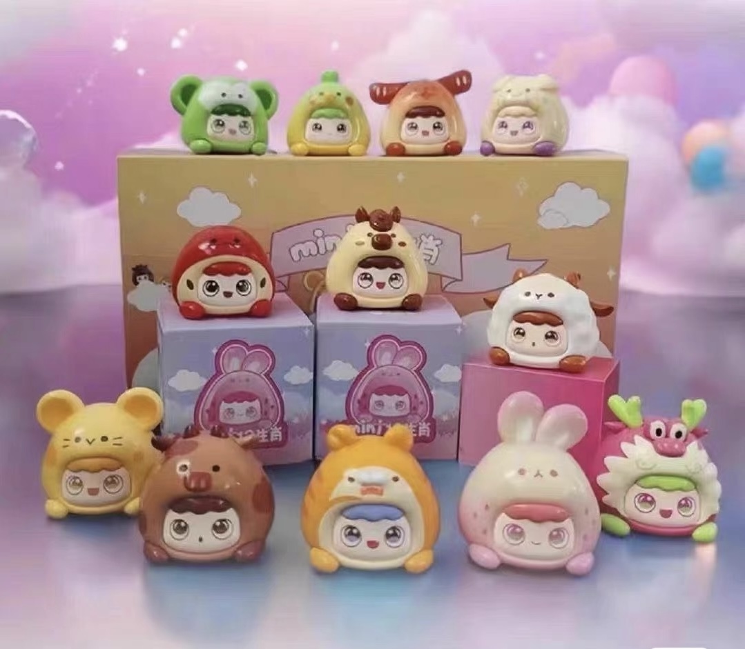 蕉搪【代拆盒拆袋】mini十二生肖萌粒 潮玩盲盒盲袋【拆盒】