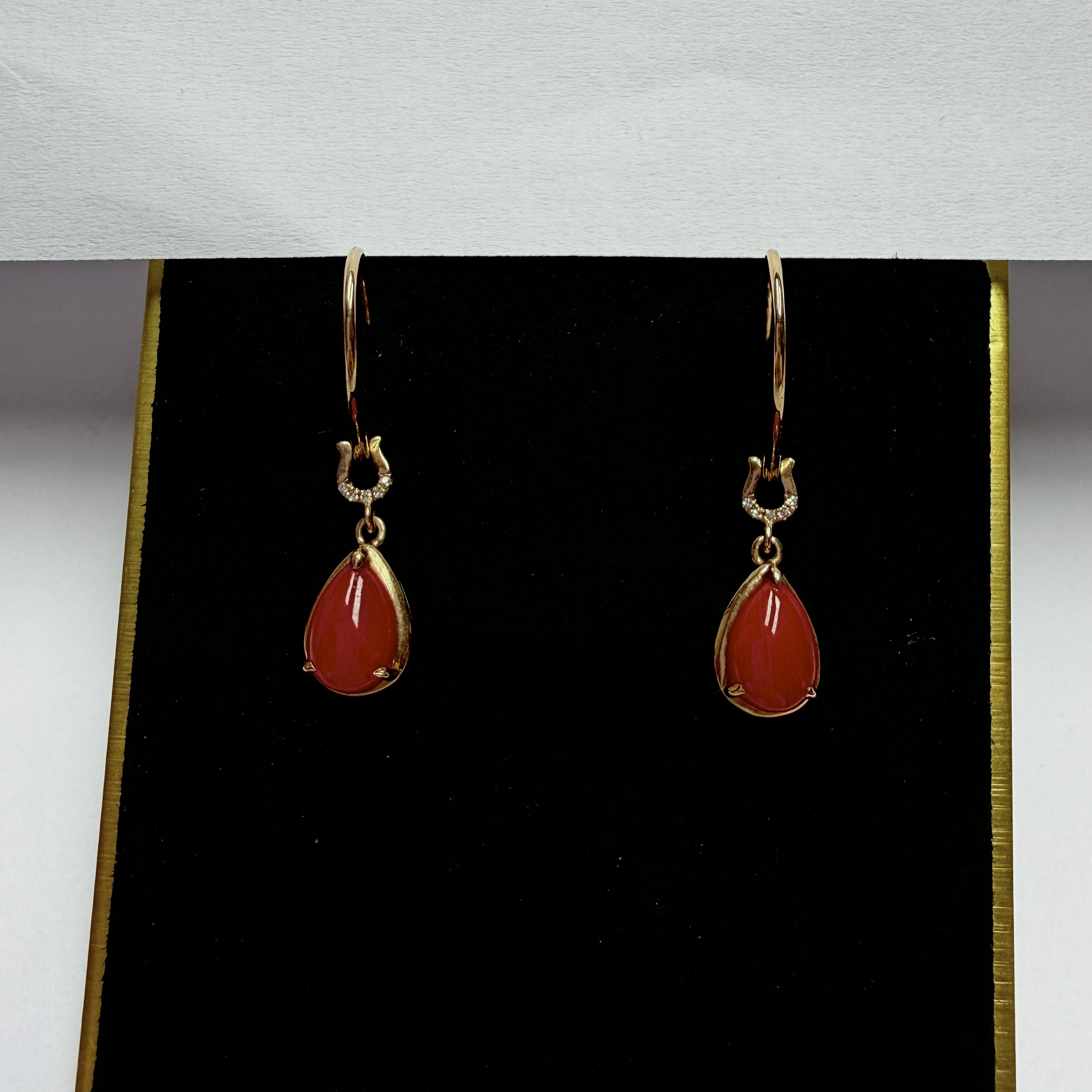 阿卡18k金耳坠- 19057