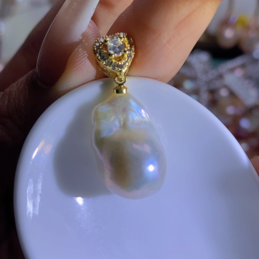 【闪购商品】淡水珍珠天然珍珠（微瑕）合金
