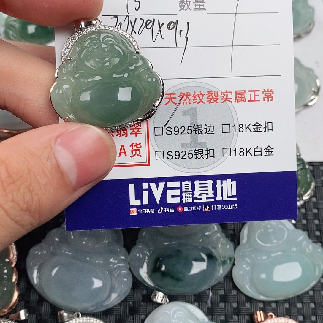翡翠银S925镶嵌颈饰