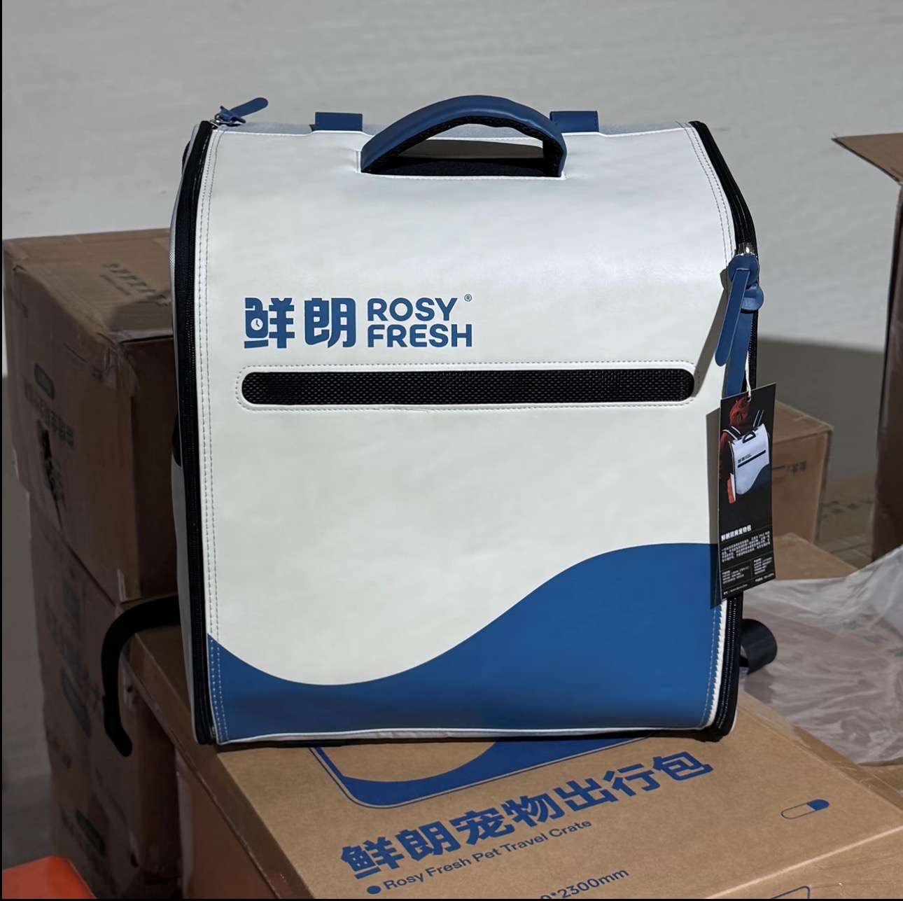 鲜朗宠物外出便携双肩包大容量透气可手提可折叠猫咪狗狗适用