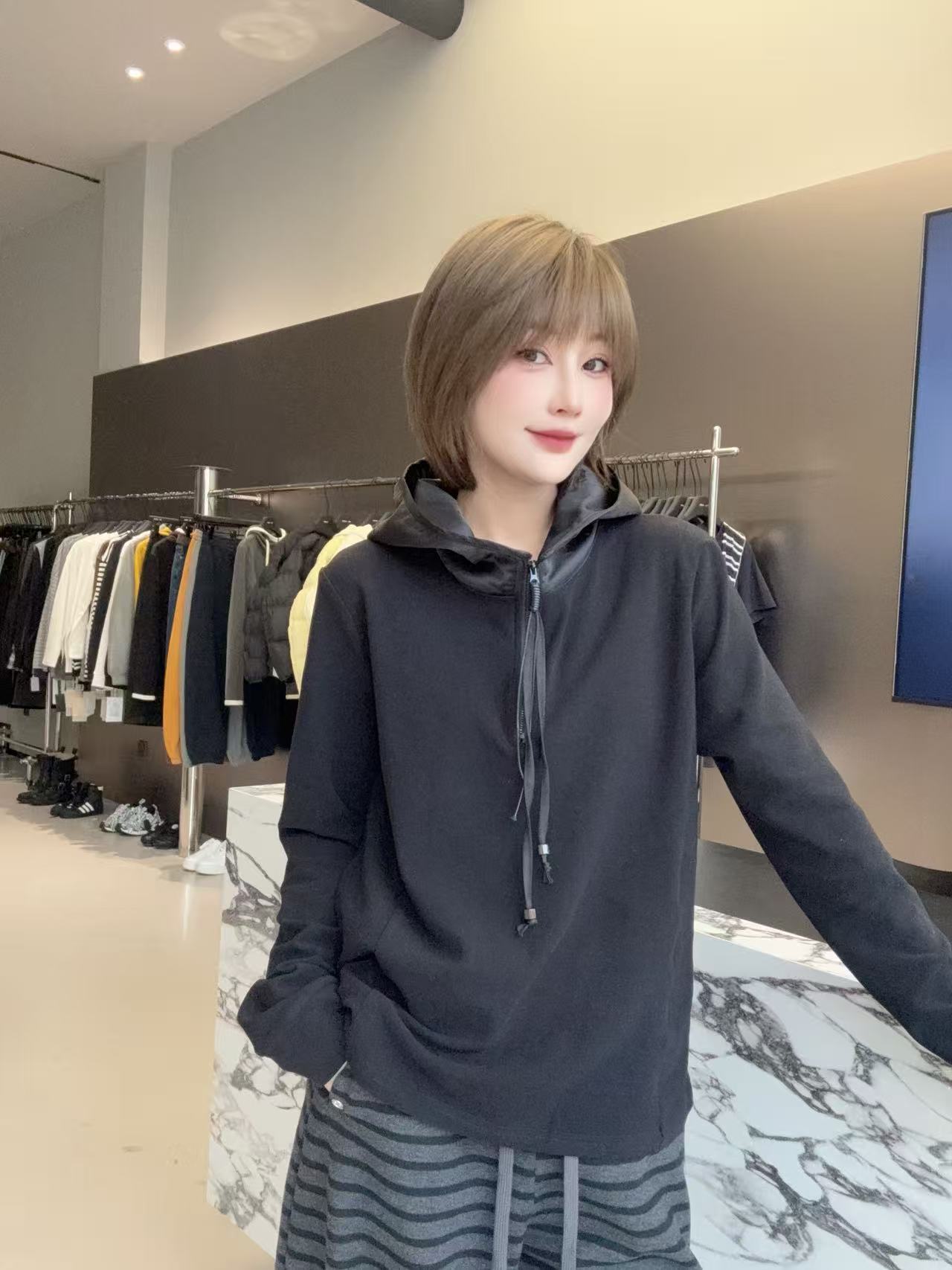 KTX加绒连帽拉链上衣T恤37133