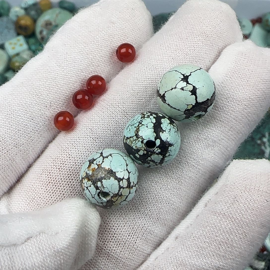 辉***恒南红玛瑙未镶嵌配饰11+