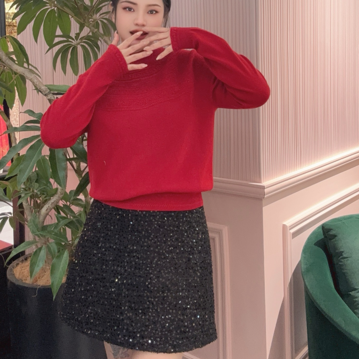 新中式品玉半裙4068