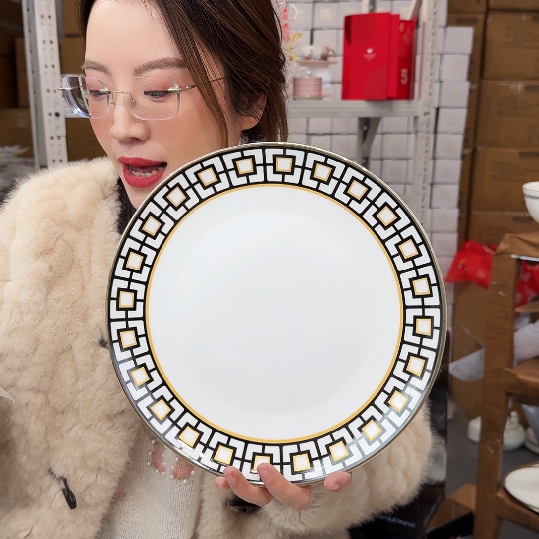 骨瓷高骨10.5英寸平盘27cm 2个