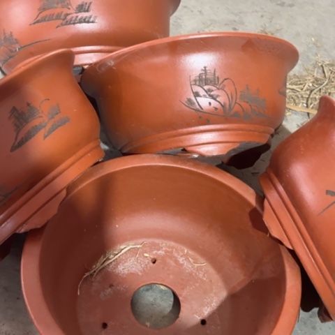 紫砂花盆100-5。               