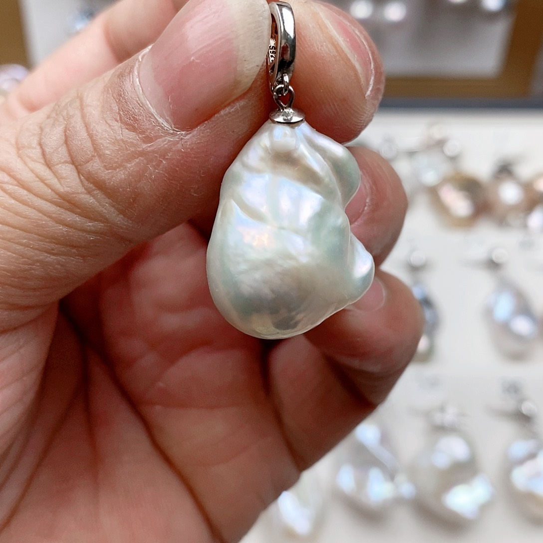 淡水珍珠颈饰银S925镶嵌