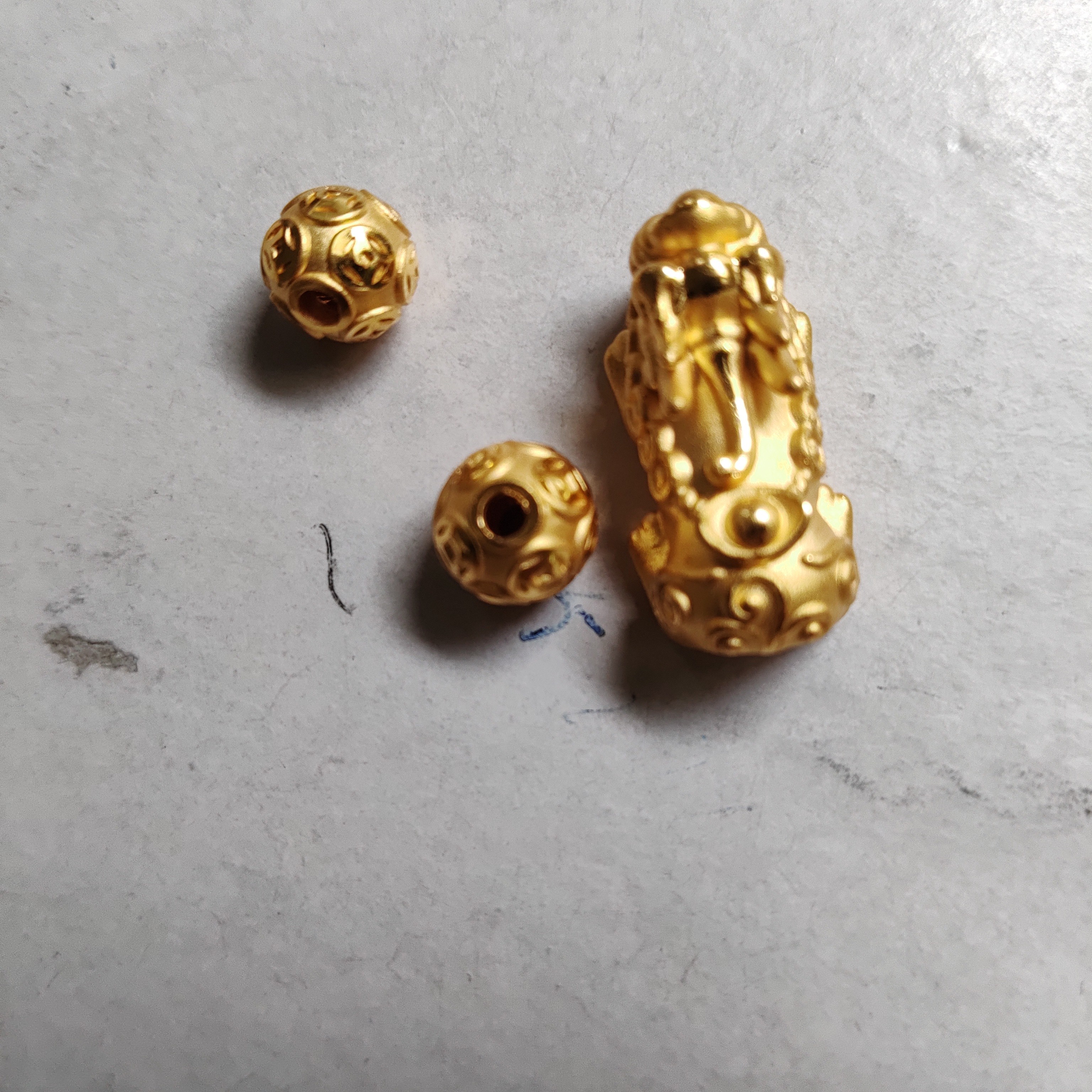 金元宝足金999貔貅珠子首饰