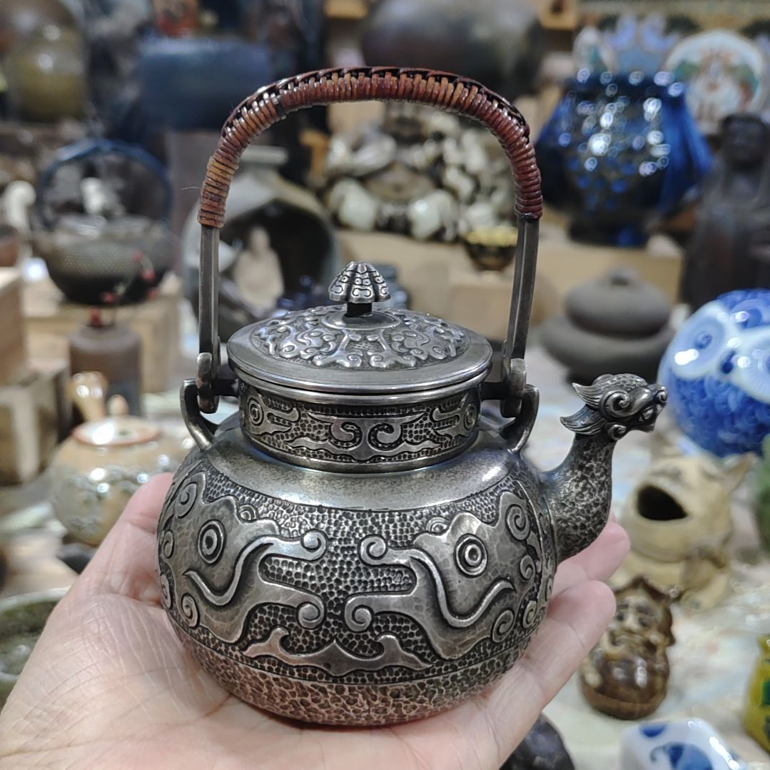 壶茶周边杂项啊哈哈银壶295克