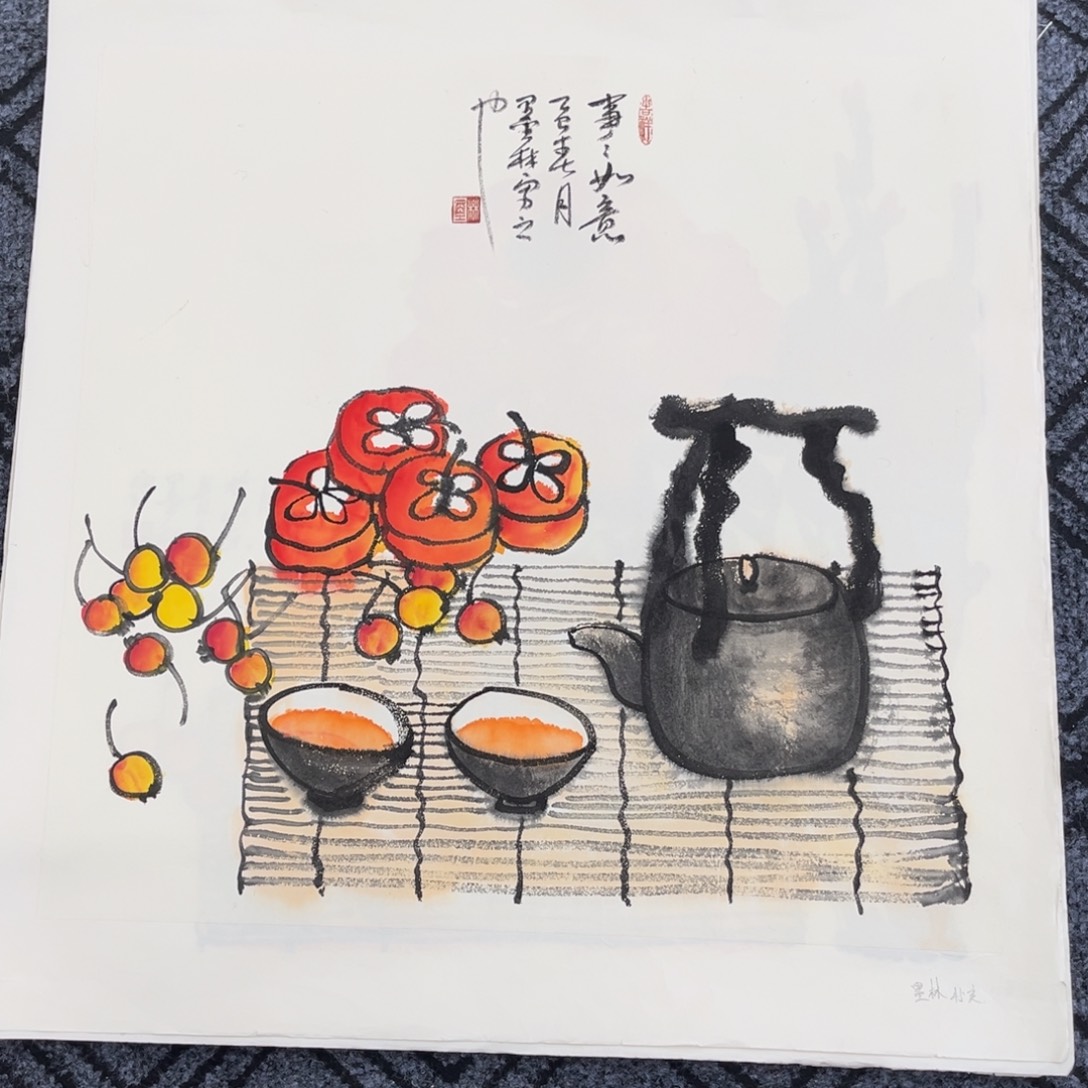 国画三尺斗方作品